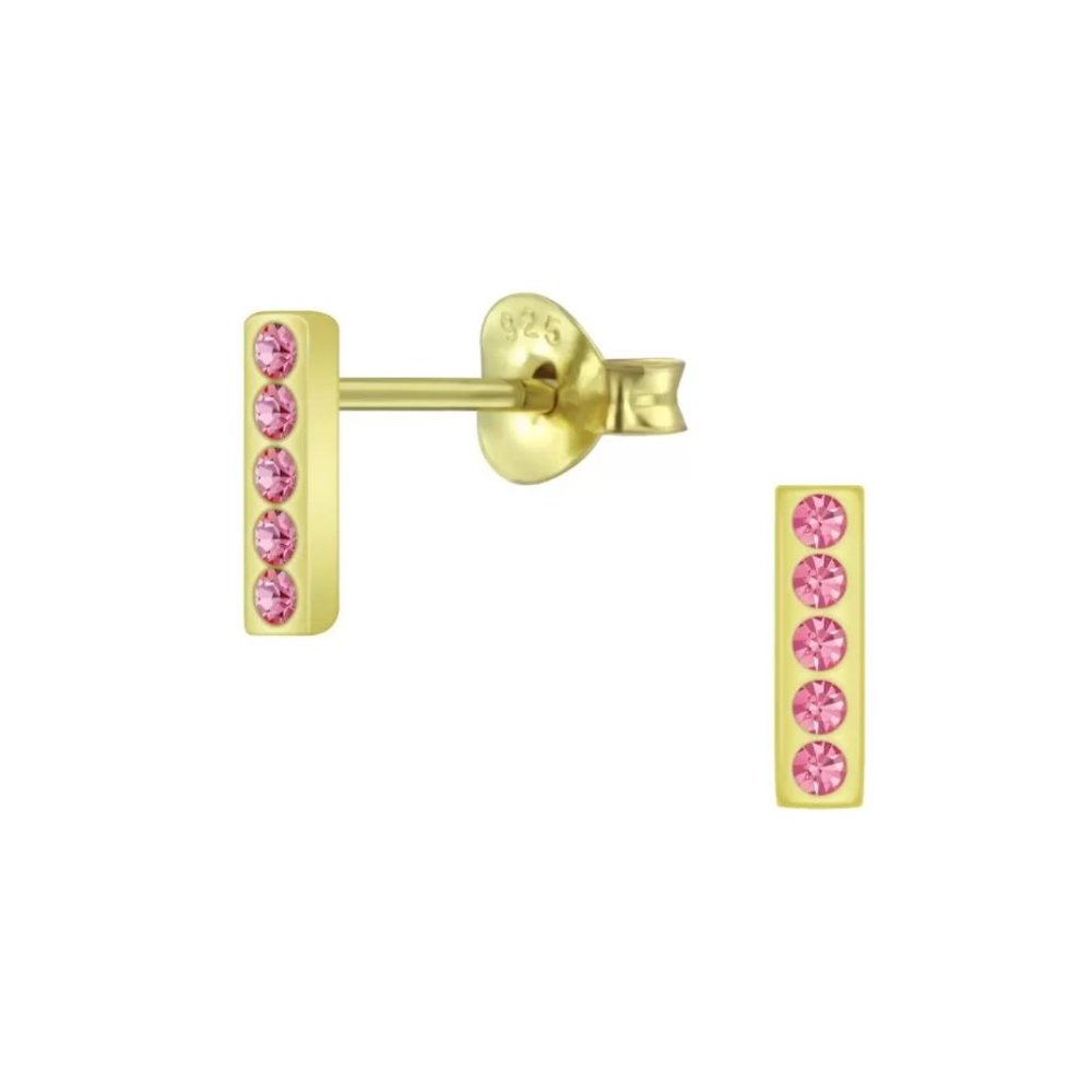 Rose Gold Bar Earrings
